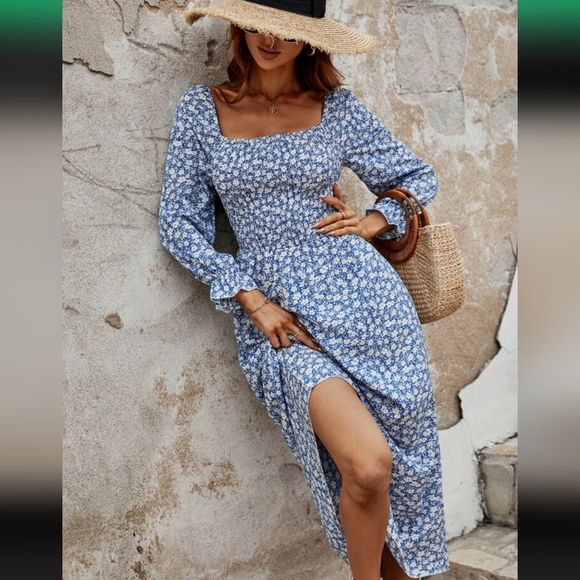 COOLMEE Dresses & Skirts - 🥳🥳HP🥳🥳NWT Long Sleeve Square Neck Dress LARGE